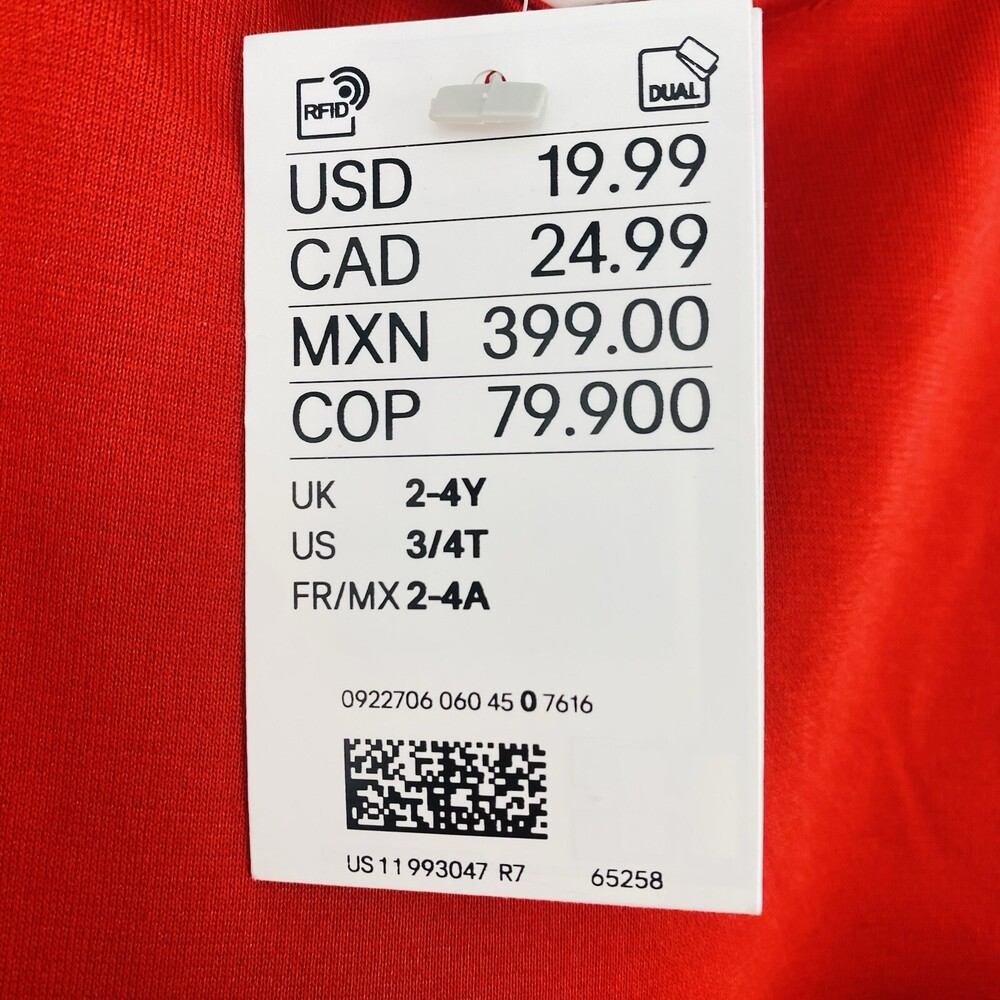 NWT H&M 2-4 Years Toddler Red Special Occasion Dress Girl's Holiday - Picture 8 of 9